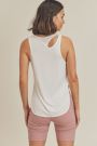 Asymmetric Cutout Lightweight Rib Tank Top