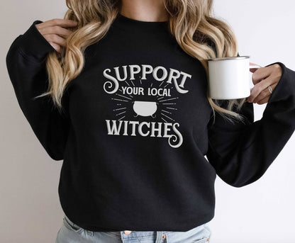 Vintage Halloween Support Your Local Witches Sweatshirt