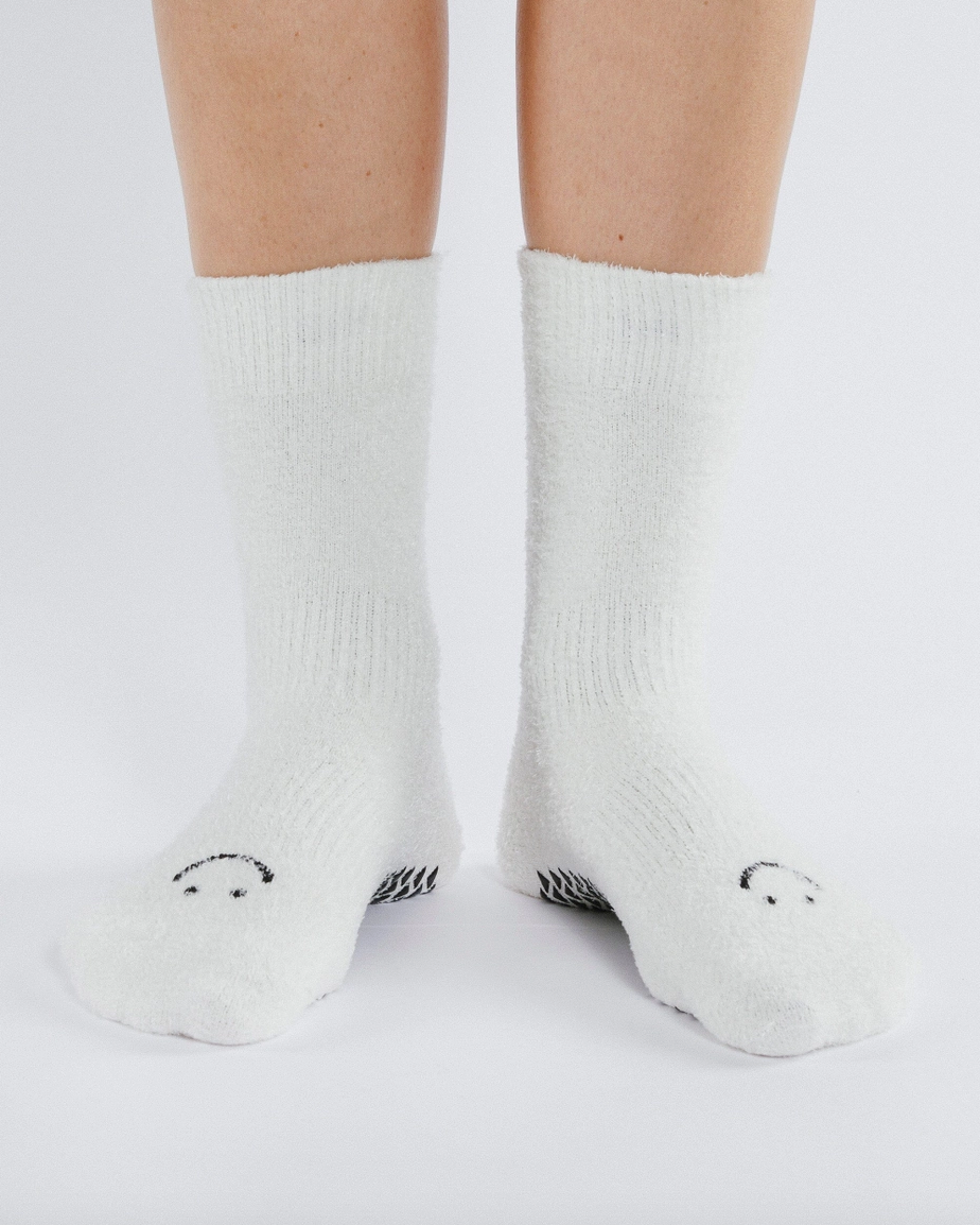 Happy Cloud Crew Grip Sock