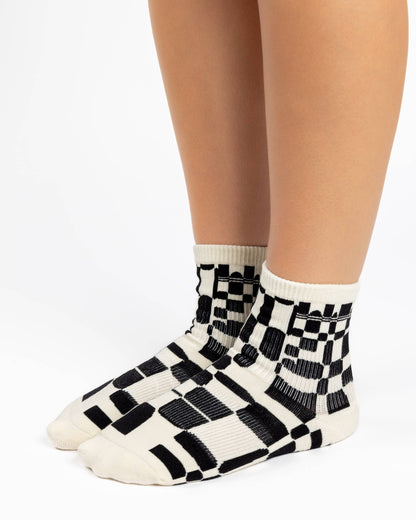 Retro Geo Ankle Grip Sock