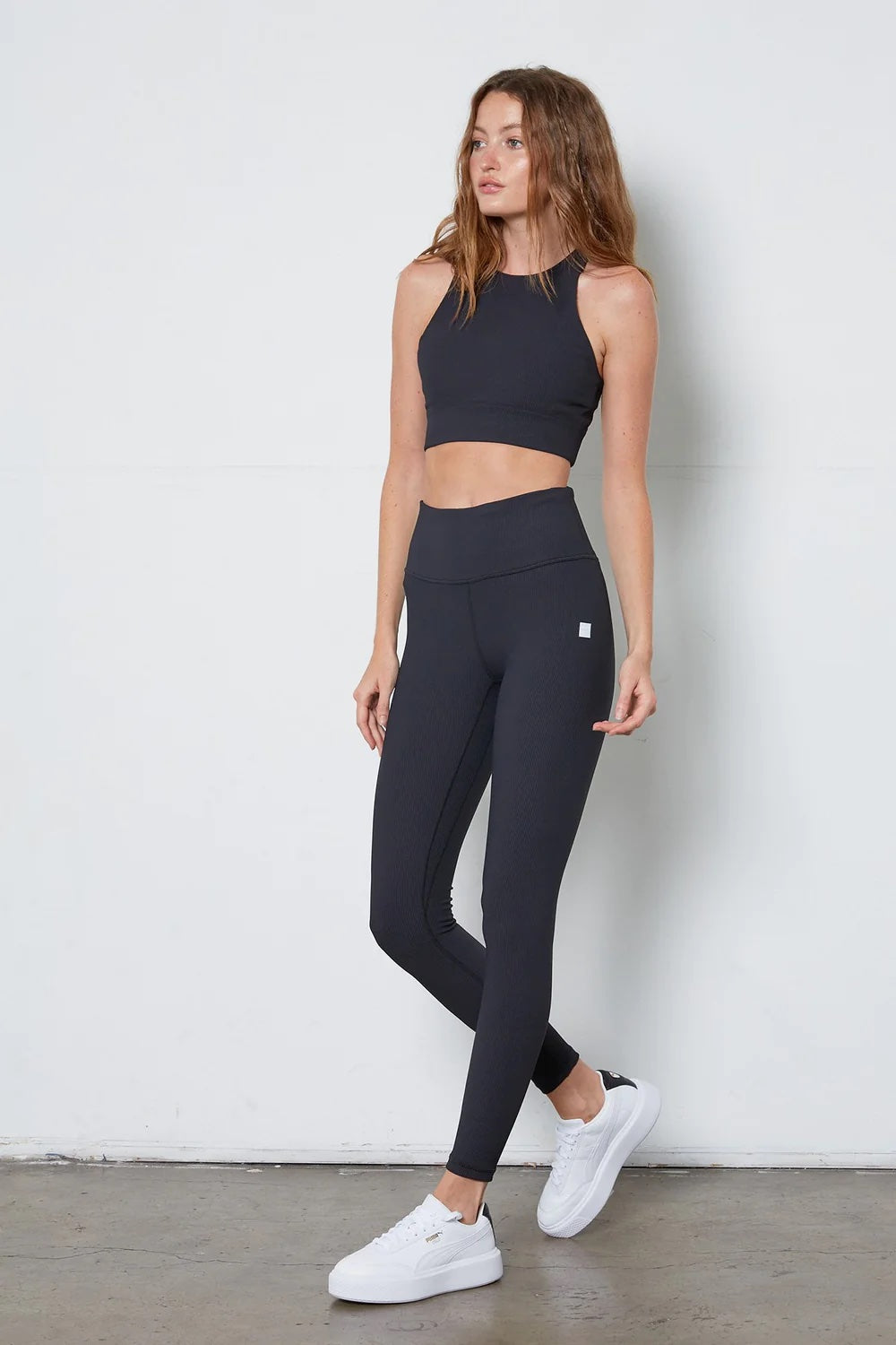 Sophia High Neck Ribbed Sports Bra