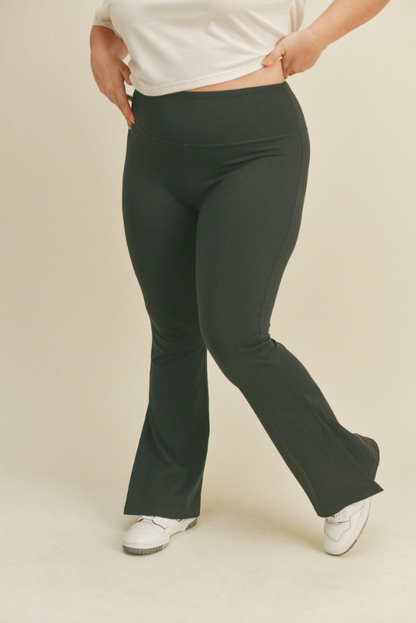 High-Rise Side Split Flare Leggings