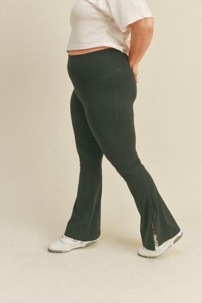 High-Rise Side Split Flare Leggings