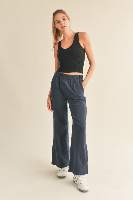 Classic Style Wide Leg Pants