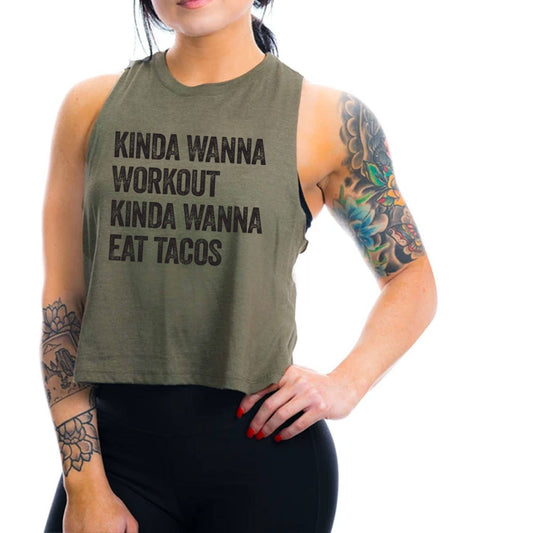 Kinda Wanna Eat Tacos Crop Top